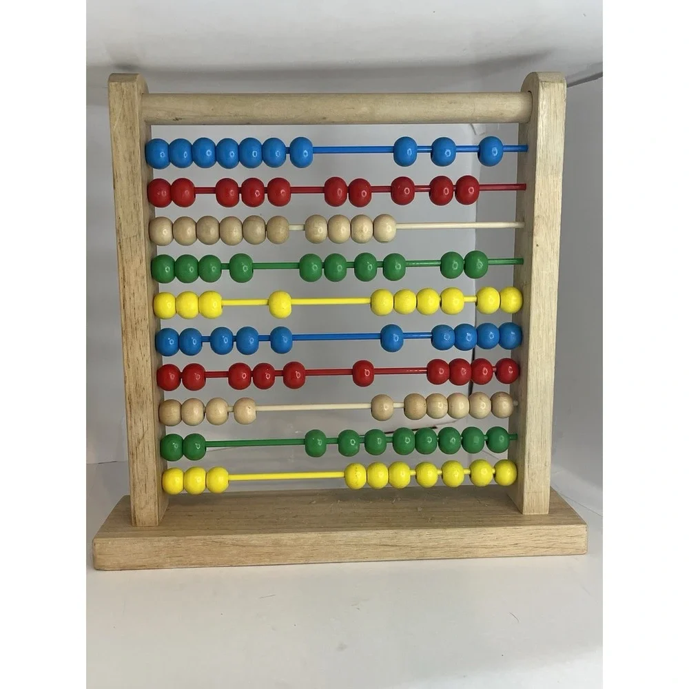 Melissa & Doug Wooden Abacus Counting Toy Classic Math Learning Educational Toy